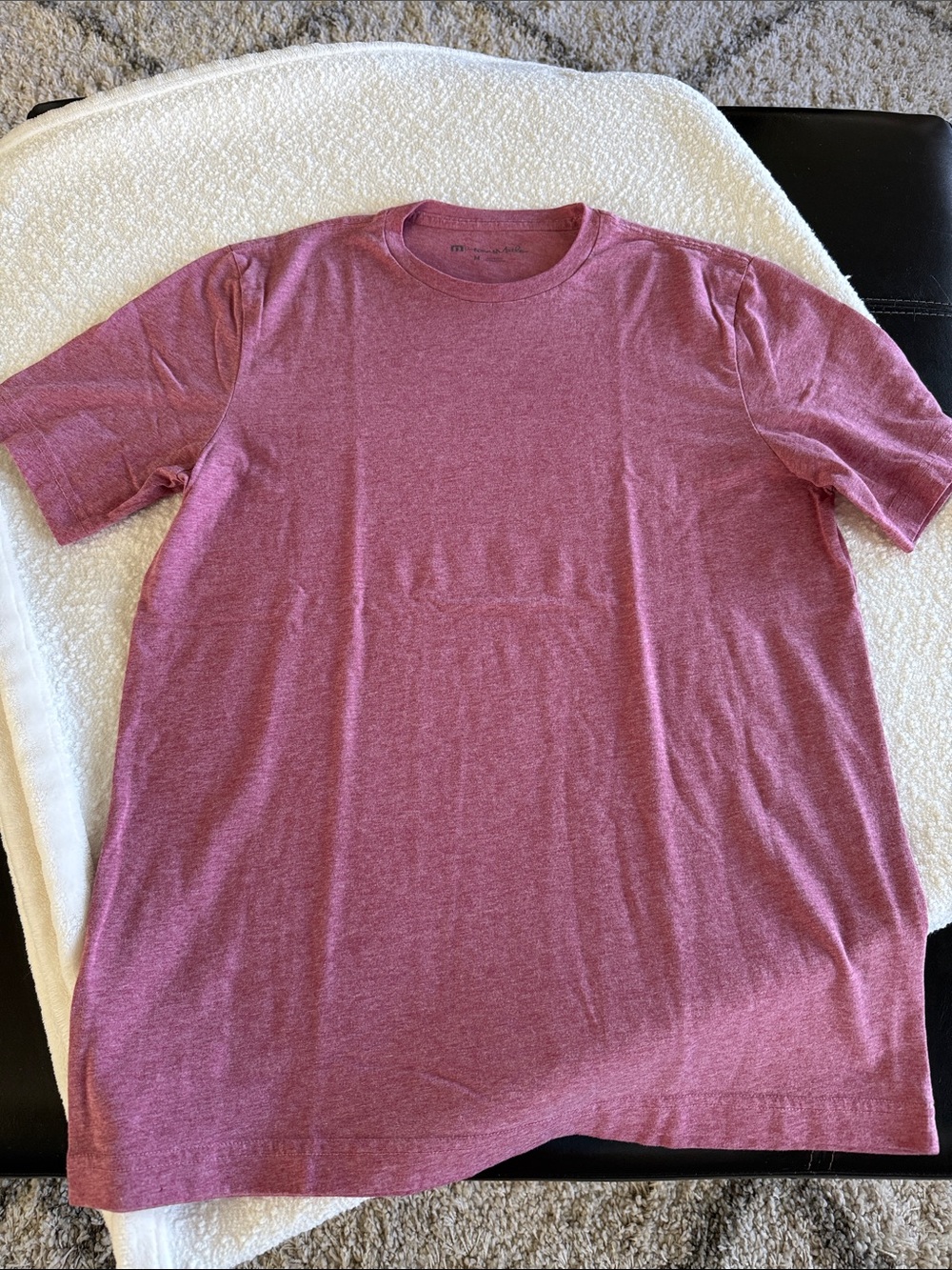 Travis Mathew Heathered Rose Short Sleeve Crew Tee